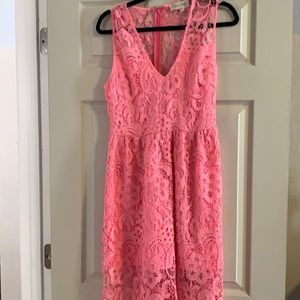 Yumi Kim M Pink Summer Heartbeat Lace Dress